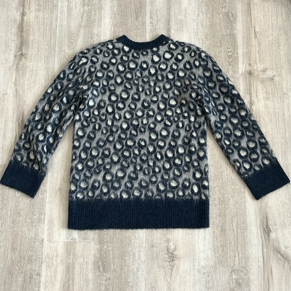 Current/Elliott The Cali Leopard Brushed Print Sweater Oversized Women’s 0 - Picture 5 of 10